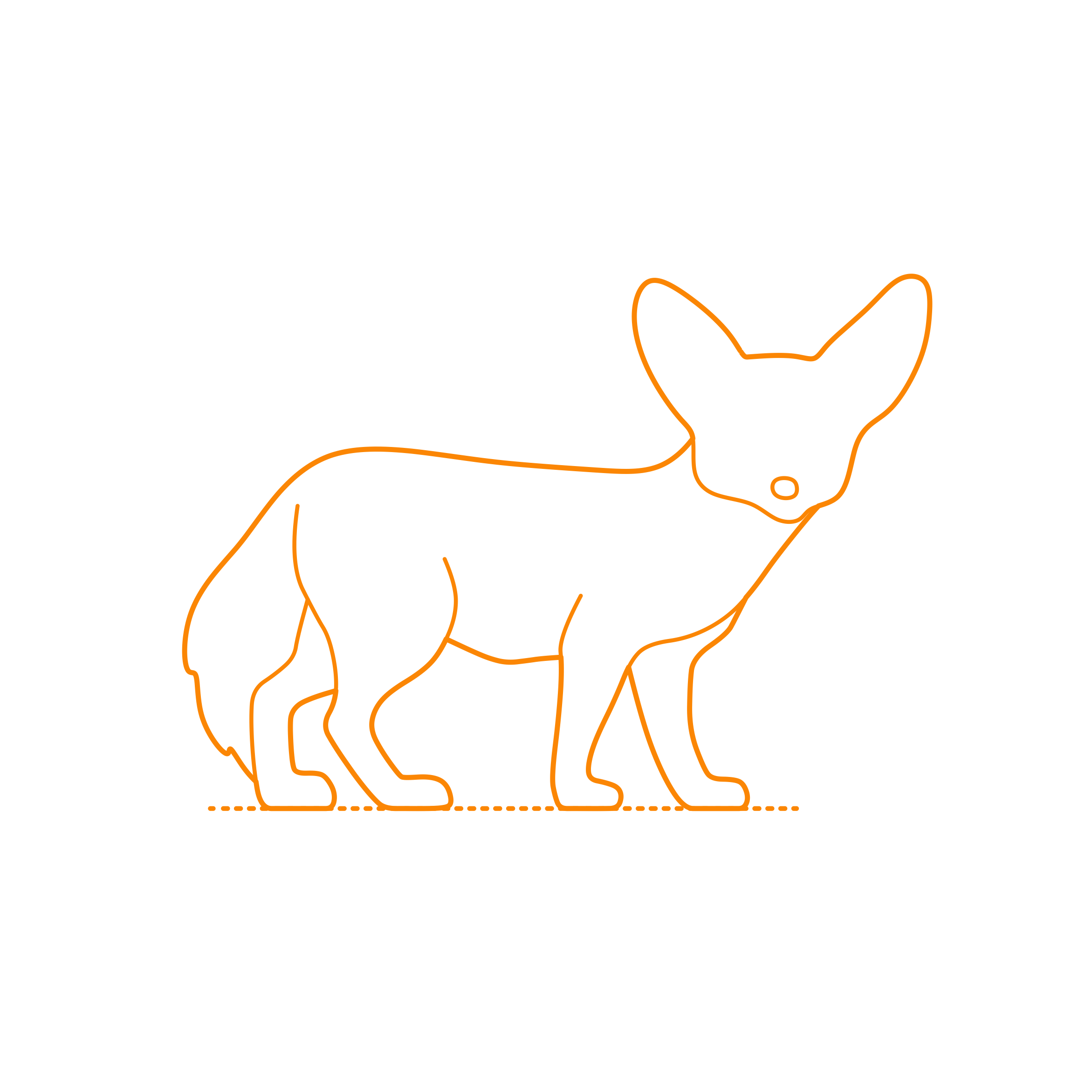 Animals Vulpini Fennec Fox Tracing Svg Vector Free Vectors